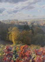 Vigne rouge, 2013, huile, 60x105cm